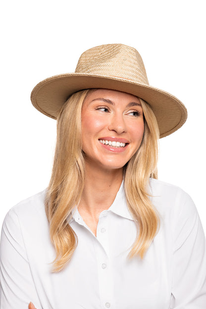 Abaco Palm | Straw Pinch Front Fedora | Natural