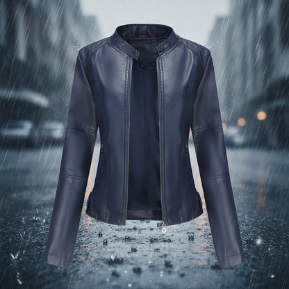 Women’s Classic Leather Jacket – Chic Streetwear Outerwear