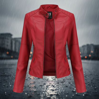 Women’s Classic Leather Jacket – Chic Streetwear Outerwear