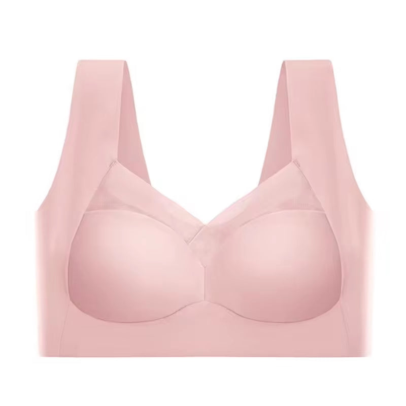 Seamless Push-Up Mesh Patchwork Bralette