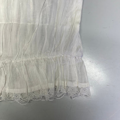 FREE PEOPLE 100% Cotton Alana Lace Tank  Women's Sz XS Clean Ivory 98240930