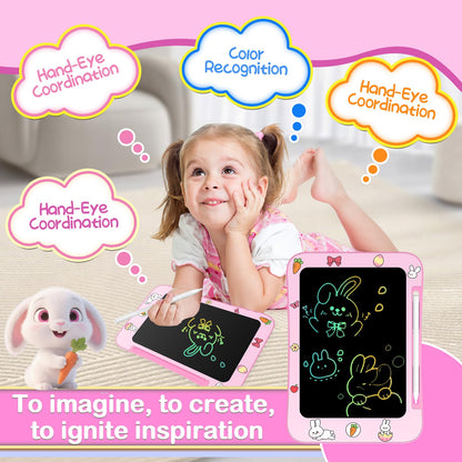 Genialba 2 Pack LCD Writing Tablet Kids Colorful Screen Pink & Blue