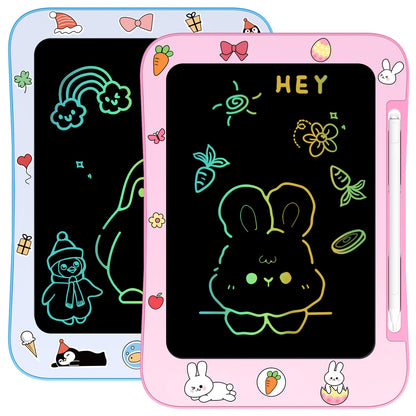 Genialba 2 Pack LCD Writing Tablet Kids Colorful Screen Pink & Blue