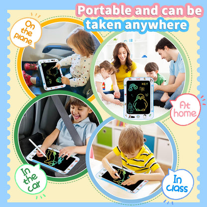 Genialba 2 Pack LCD Writing Tablet Kids Colorful Screen Pink & Blue