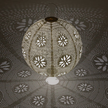 Stella Luxe Globe Boho Pearl 18" LED Lantern (Battery Powered)