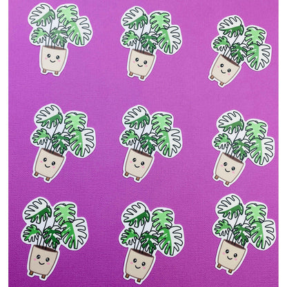 Variegated Monstera Plant Sticker, Rare Plant Sticker for Plant Lover, Rare Houseplant Sticker for Green Thumbs, Plant Lover Gift